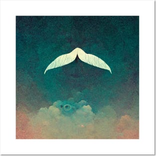 Flying Mustache - AI design Posters and Art